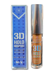 Maroof 3D Holographic Sparkle Lip Gloss, 5g, 10 Glamorous Gold, Gold
